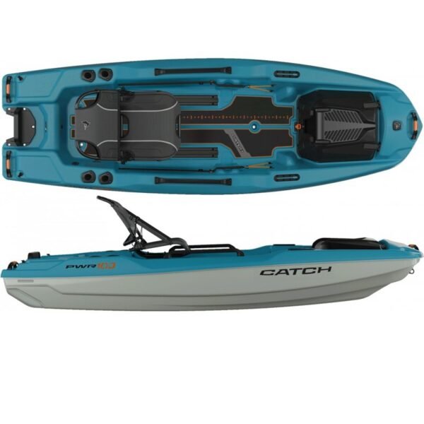 Kayak de pêche Pelican Catch PWR 100 Bleu