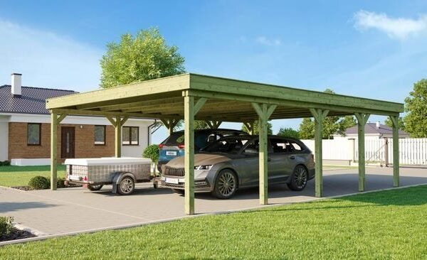 Carport double WEKA 609 Imprégné 604 x 812 cm