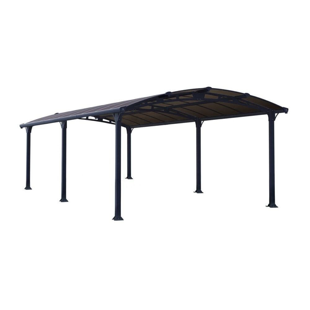 Carport en aluminium ARCADIA 6400 20,1 m² gris – Image 2