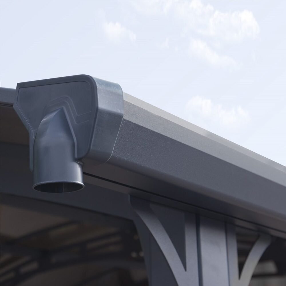 Carport en aluminium ARCADIA 6400 20,1 m² gris – Image 6