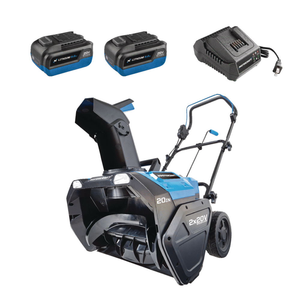 Souffleuse sans fil à 1 phase Mastercraft 2 x 20 V avec batterie – Image 2